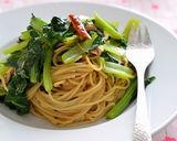 味付けは塩昆布だけ！ツナと小松菜のパスタ作り方5写真