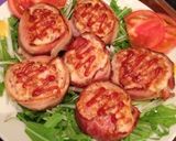 鶏挽肉で簡単ハーブソーセージ風ベーコン巻作り方6写真