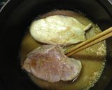 お鍋で簡単、醤油麹でふっくら胸肉の蒸し鶏作り方8写真