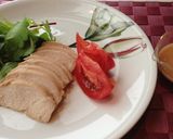 お鍋で簡単、醤油麹でふっくら胸肉の蒸し鶏作り方11写真