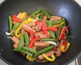 スパムと彩り野菜の照り焼き風炒め☆作り方5写真