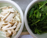 エリンギとほうれん草のバター炒め作り方1写真