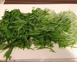 水菜と豚肉の簡単炒め作り方1写真