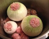 新玉ねぎの肉詰めスープ煮作り方4写真