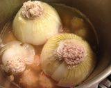 新玉ねぎの肉詰めスープ煮作り方5写真