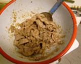 ブロッコリーと胡麻だれ豚こま肉のサラダ作り方2写真