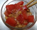 簡単ヘルシー♪さっぱり納豆トマト丼作り方1写真