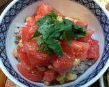 簡単ヘルシー♪さっぱり納豆トマト丼作り方2写真