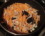 *青梗菜の中華風パスタ*作り方3写真