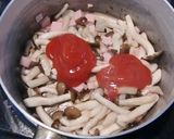 しめじとハムのほんのり甘いケチャップ炒め作り方4写真
