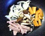 スパム・野菜の醤油麹×ケチャ　和風すぱ作り方4写真