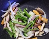 スパム・野菜の醤油麹×ケチャ　和風すぱ作り方5写真