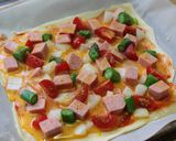 スパムで卵ピザ作り方6写真