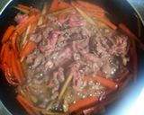 ゴボウと牛肉の炒め煮♡作り方3写真