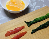 明太子とほうれん草の卵焼き作り方1写真