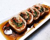 簡単！鶏の塩昆布ロールのあんかけ添え♪作り方7写真