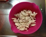 水菜とササミのサラダ作り方1写真