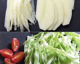 野菜と卵＊じゃがバター塩らーめん作り方1写真