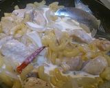 鶏むね肉と新玉ねぎの生姜クリームパスタ作り方7写真
