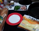 ホットプレートピザ(フランスパン)作り方1写真