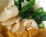 温野菜と茹で卵の味噌マヨソースパスタ作り方3写真