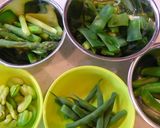 緑色の豆サラダ❀作り方1写真