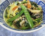野菜たっぷりカレー風味ラーメン作り方5写真