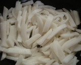 大根とあさりの炒め物作り方1写真