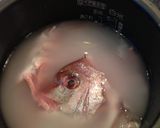 鯛めしブケブケ風〜蒸し布使用あら小骨楽々作り方3写真