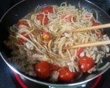 今日は、あさりとトマトのパスタよ！作り方12写真
