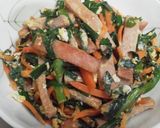 スパムde美味しいニラ玉（野菜炒め）作り方4写真
