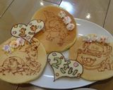 ホットケーキチョコで転写　キャラケーキ作り方14写真