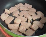 春新キャベツの外葉と新玉ねぎのスパム炒め作り方4写真