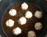 肉団子とかいわれ大根のめんつゆ煮作り方2写真