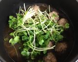 肉団子とかいわれ大根のめんつゆ煮作り方5写真