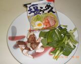ヘルシーな皿塩ラーメン作り方1写真