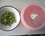 豆乳でつくる枝豆とじゃがいもパスタ作り方1写真