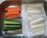 スパムとシャッキリ野菜の生春巻き♫作り方2写真