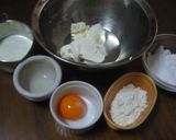 簡単♪プチサイズの♡ベイクドチーズケーキ作り方1写真