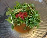 簡単！☆梅と水菜の味噌風味パスタ☆作り方3写真