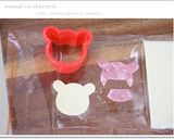 キャラ弁*クマ型でお団子ヘアの女の子作り方1写真