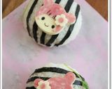 キャラ弁*クマ型でお団子ヘアの女の子作り方3写真