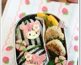 キャラ弁*クマ型でお団子ヘアの女の子作り方4写真