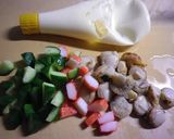 ベビーホタテ辛子マヨネーズ和え　お弁当に作り方2写真