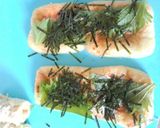 ♬油揚げの明太子クルクル巻き♬作り方2写真