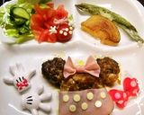 ✿ハンバーグ✿ミッキー&ミニー✿作り方7写真