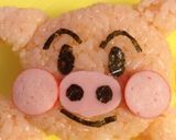 キャラ弁に簡単☆ブタになったアンパンマン作り方3写真