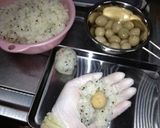 絶賛味付けウズラ入り肉巻きおにぎり作り方11写真