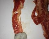 絶賛味付けウズラ入り肉巻きおにぎり作り方13写真