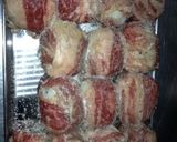 絶賛味付けウズラ入り肉巻きおにぎり作り方15写真